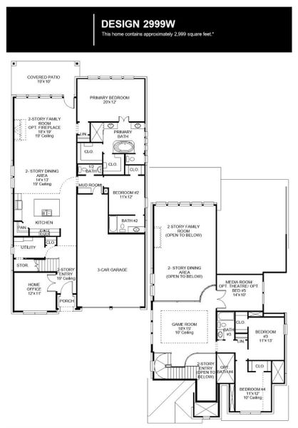2D floor plan layout of this home in Two Step Farm, Montgomery, TX (Image 2). 2D floor plan layout of this home in Two Step Farm, Montgomery, TX (Image 2).