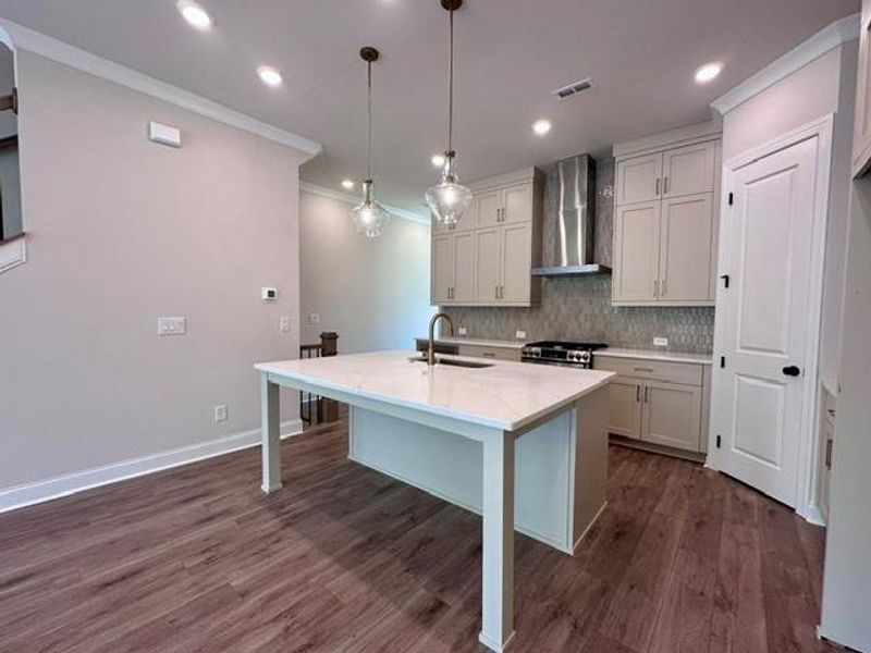 Furnished interior view inside a new home in Ward's Crossing Townhomes, Johns Creek (Image 15).