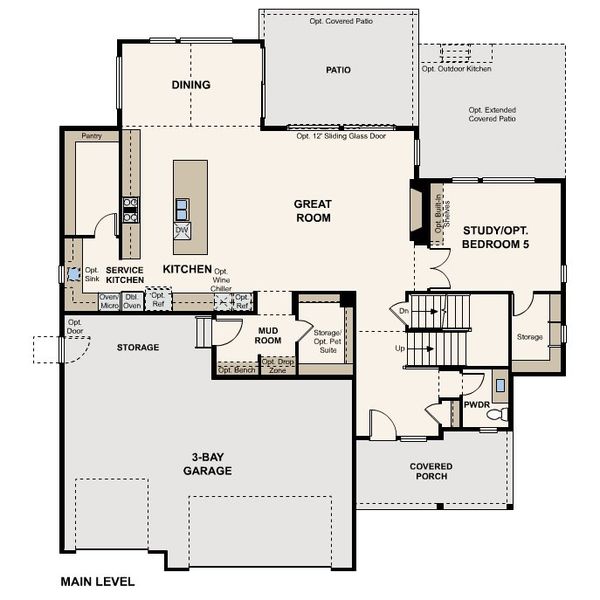 2D floor plan layout for the The Kingsford by Century Communities in Trails at Smoky Hill | The Preserve, Parker, CO (Image 3). 2D floor plan layout for the The Kingsford by Century Communities in Trails at Smoky Hill | The Preserve, Parker, CO (Image 3).