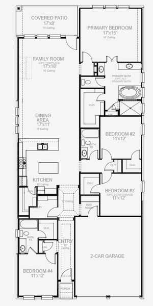 Image 32 representing the 2169W by Perry Homes in Parmer Ranch 50', Georgetown, TX.