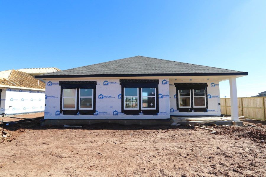 Backyard with covered patio - still under construction! Backyard with covered patio - still under construction!