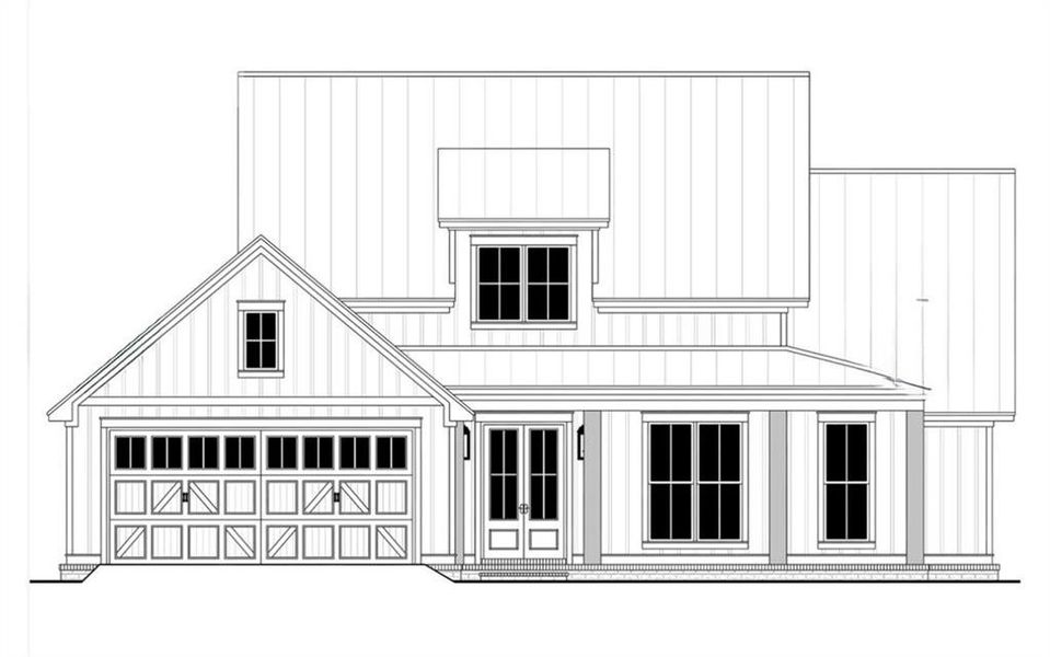 Exterior rendering of this home design in , Calhoun, GA (Image 3).