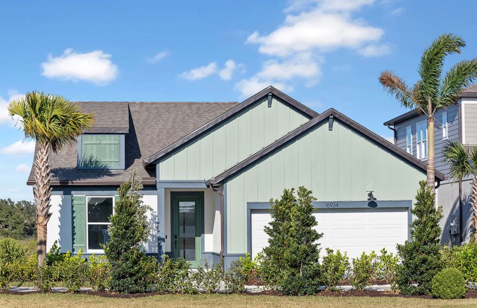 Representative exterior photo of a completed home built from the Mystique by Pulte Homes in Riversong, Parrish, FL (Image 22).