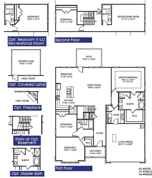 2D floor plan layout of this home in Kerns Ridge, Salisbury, NC (Image 5).