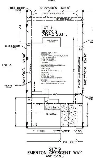 21719 Emerton Crescent Way preliminary plot plan