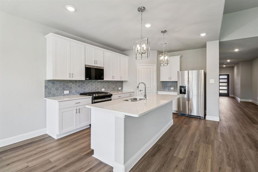 Furnished interior view inside a new home in Lakehaven - Premier Series, Farmersville (Image 5). Furnished interior view inside a new home in Lakehaven - Premier Series, Farmersville (Image 5).