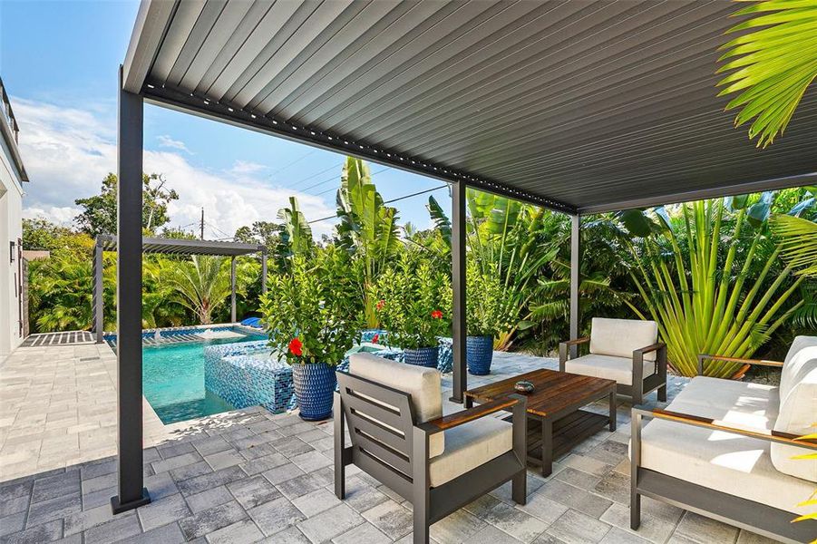 Exterior details and patio area of a home in , Sarasota (Image 21).