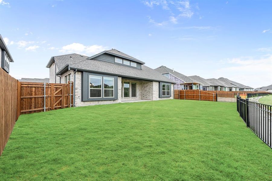 Front exterior of a new home in Devonshire Classic 60-65, Forney, TX, highlighting curb appeal (Image 26). Front exterior of a new home in Devonshire Classic 60-65, Forney, TX, highlighting curb appeal (Image 26).