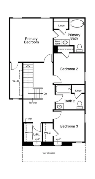 2D floor plan layout of this home in Spanish Trails Villas, San Antonio, TX (Image 3).
