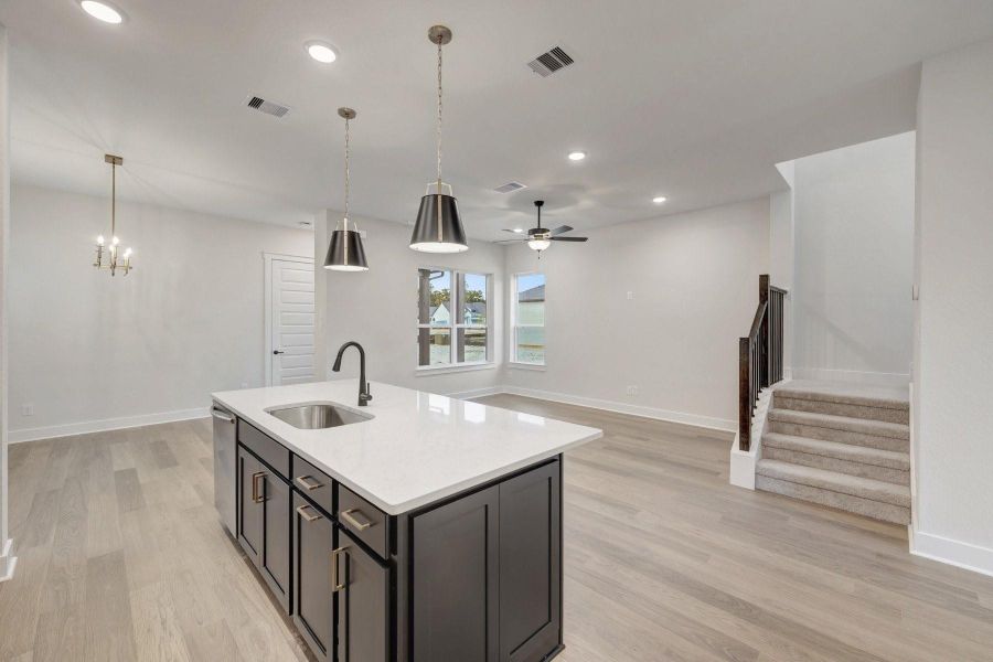 Furnished interior view inside a new home in Two Step Farm - Cottages Row Collection, Montgomery (Image 6).
