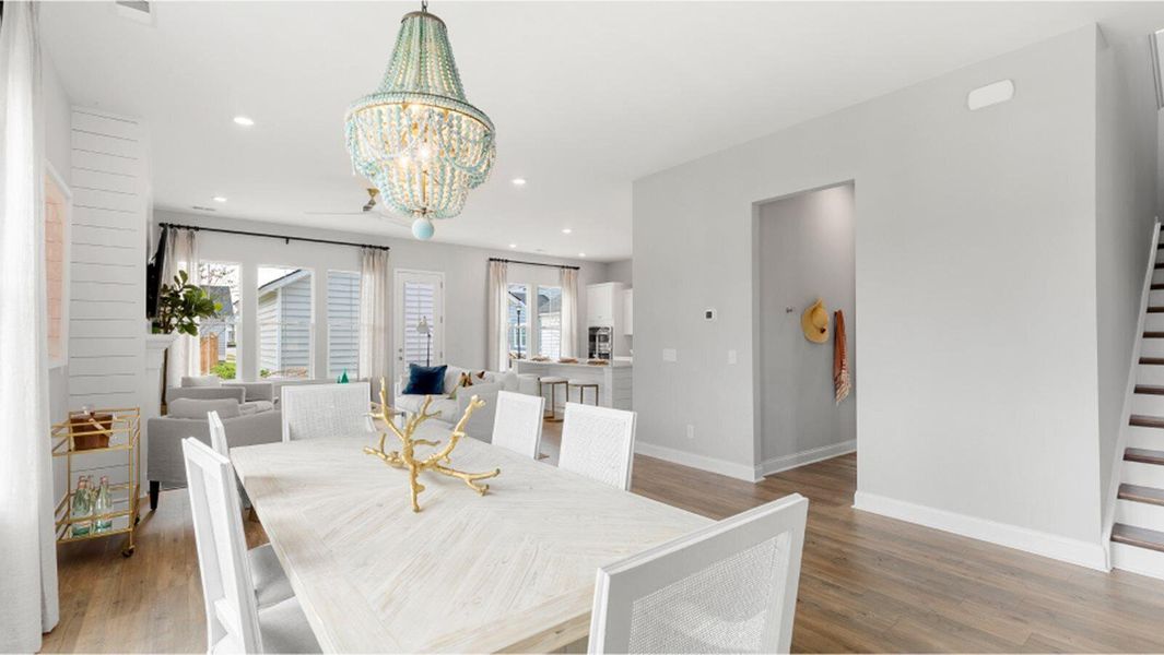 Furnished interior view inside a new home in Sweetgrass at Summers Corner, Summerville (Image 18).