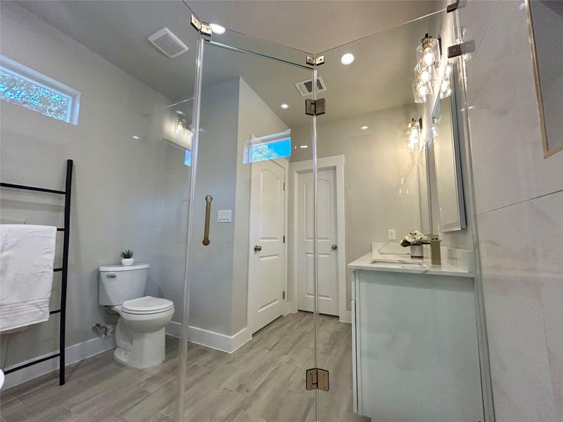 Spacious primary bathroom. Spacious primary bathroom.