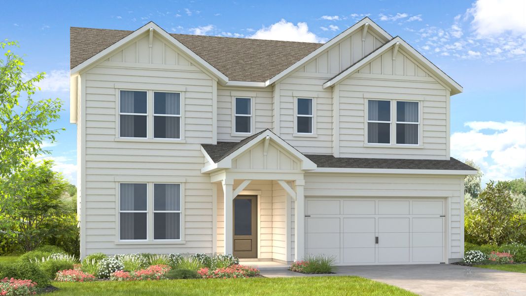 Representative exterior photo of a completed home built from the Prescott by Taylor Morrison in Heritage River, Euharlee, GA (Image 18).