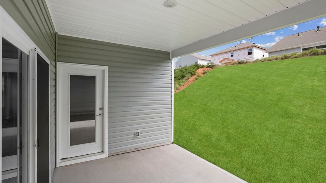 Exterior details and patio area of a home in Briargate, Fountain Inn (Image 3).