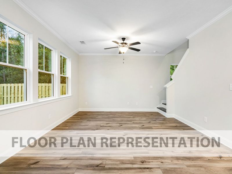 Open Family Room | 1486 Plan by Ivey Homes Open Family Room | 1486 Plan by Ivey Homes