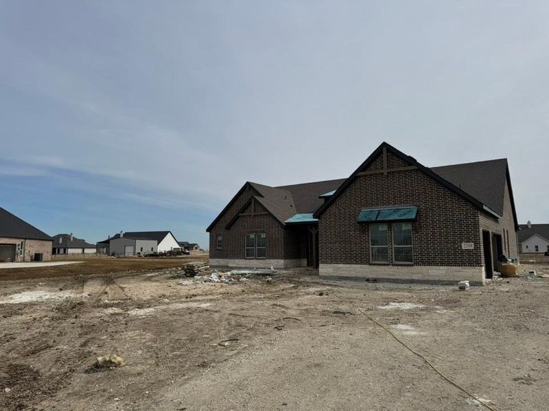 In-progress construction of a new home in Rocky Top, Krum, TX (Image 5).