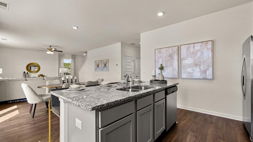 Furnished interior view inside a new home in Teamon Pointe, Griffin (Image 7).