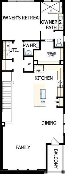 2D floor plan layout of this home in Kinston Mainstreet Townhomes, Loveland, CO (Image 6). 2D floor plan layout of this home in Kinston Mainstreet Townhomes, Loveland, CO (Image 6).