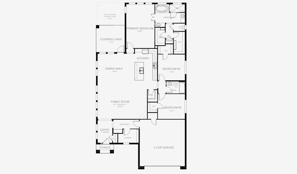 2D floor plan layout for the 2011F by Perry Homes in Magnolia Bay 50', Nokomis, FL (Image 4). 2D floor plan layout for the 2011F by Perry Homes in Magnolia Bay 50', Nokomis, FL (Image 4).