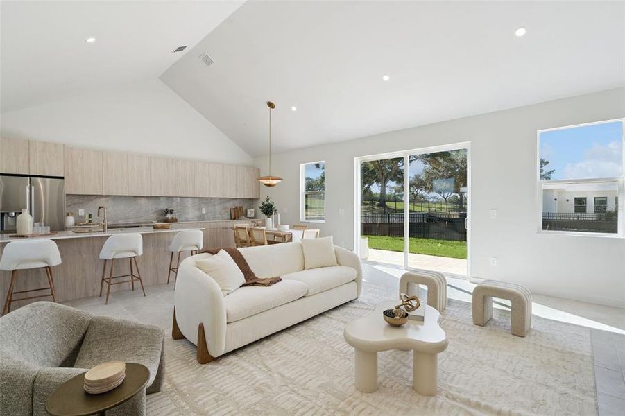 Furnished interior view inside a new home in , Lady Lake (Image 7). Furnished interior view inside a new home in , Lady Lake (Image 7).