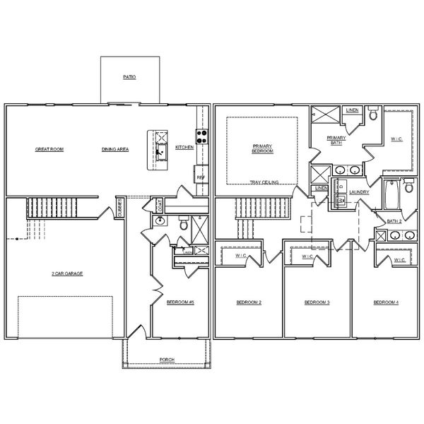 2D floor plan layout of this home in Crystal Downs, Sumter, SC (Image 3). 2D floor plan layout of this home in Crystal Downs, Sumter, SC (Image 3).