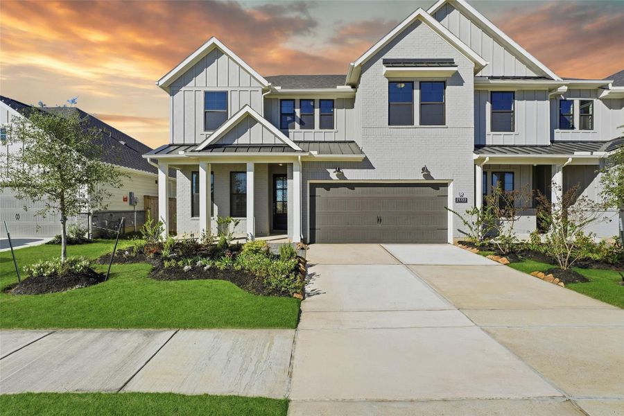 Front exterior of a new home in , Cypress, TX, highlighting curb appeal (Image 1). Front exterior of a new home in , Cypress, TX, highlighting curb appeal (Image 1).