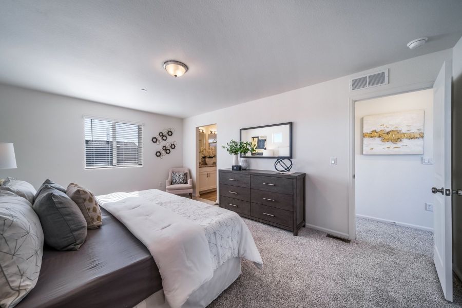 Furnished interior view inside a new home in Thompson River Ranch, Johnstown (Image 12).