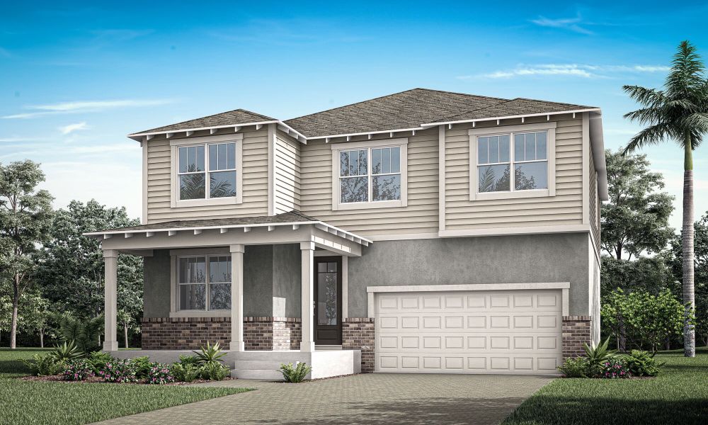 Representative exterior photo of a completed home built from the Shenandoah by Mattamy Homes in Rainwood, Groveland, FL (Image 1).