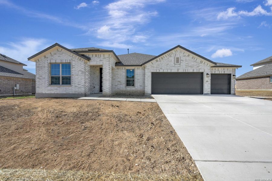 Front exterior of a new home in Preserve at Annabelle Ranch, San Antonio, TX, highlighting curb appeal (Image 1). Front exterior of a new home in Preserve at Annabelle Ranch, San Antonio, TX, highlighting curb appeal (Image 1).