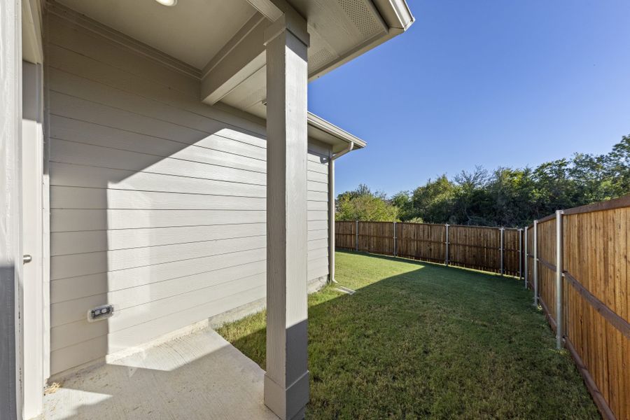 Exterior details and patio area of a home in Town Park, Princeton (Image 1). Exterior details and patio area of a home in Town Park, Princeton (Image 1).