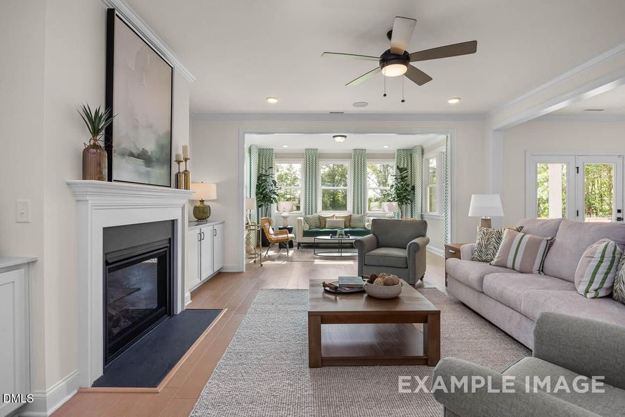 Furnished interior view inside a new home in Rockport, Wake Forest (Image 11). Furnished interior view inside a new home in Rockport, Wake Forest (Image 11).