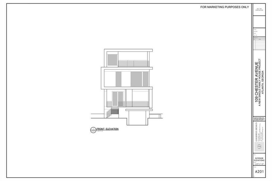 Exterior rendering of this home design in , Atlanta, GA (Image 5).