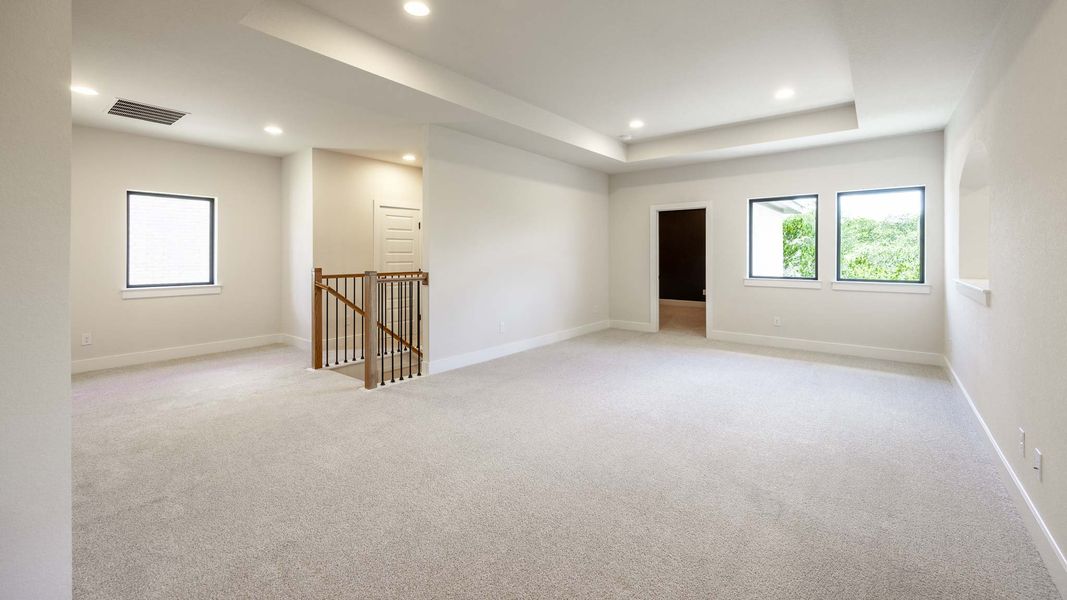 Spacious, unfurnished interior of a new home in Palmera Ridge, Leander (Image 18). Spacious, unfurnished interior of a new home in Palmera Ridge, Leander (Image 18).