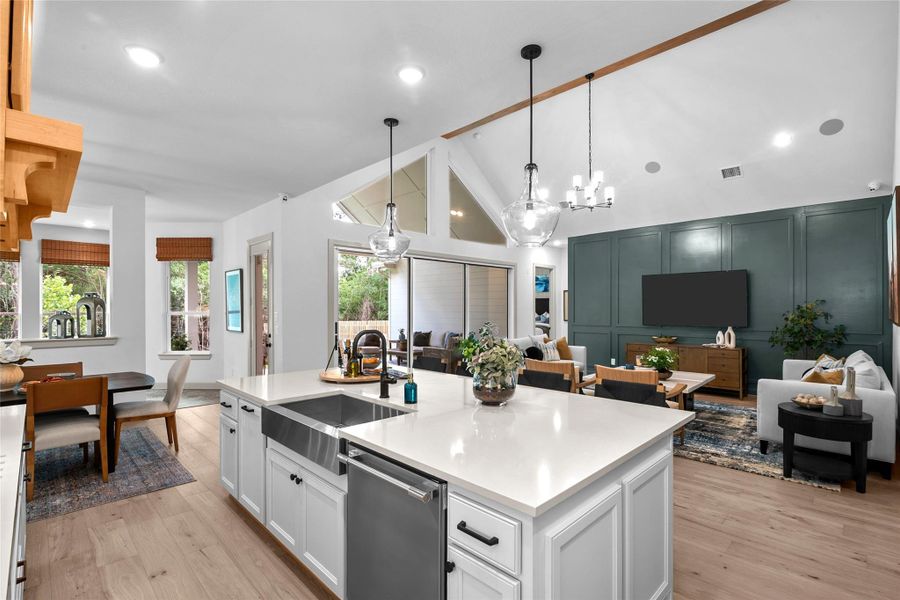 Furnished interior view inside a new home in COLTON 65' Homesites, Todd Mission (Image 11).