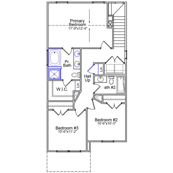 2D floor plan layout of this home in Tucker Ridge, Pendleton, SC (Image 3).