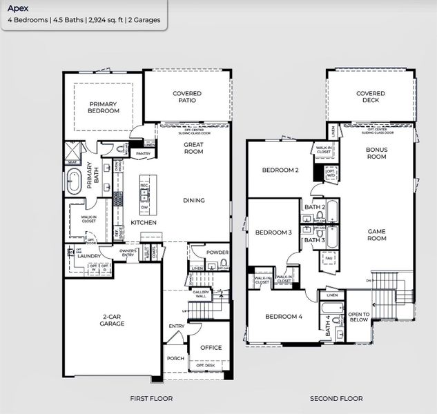 2D floor plan layout of this home in , Austin, TX (Image 2).