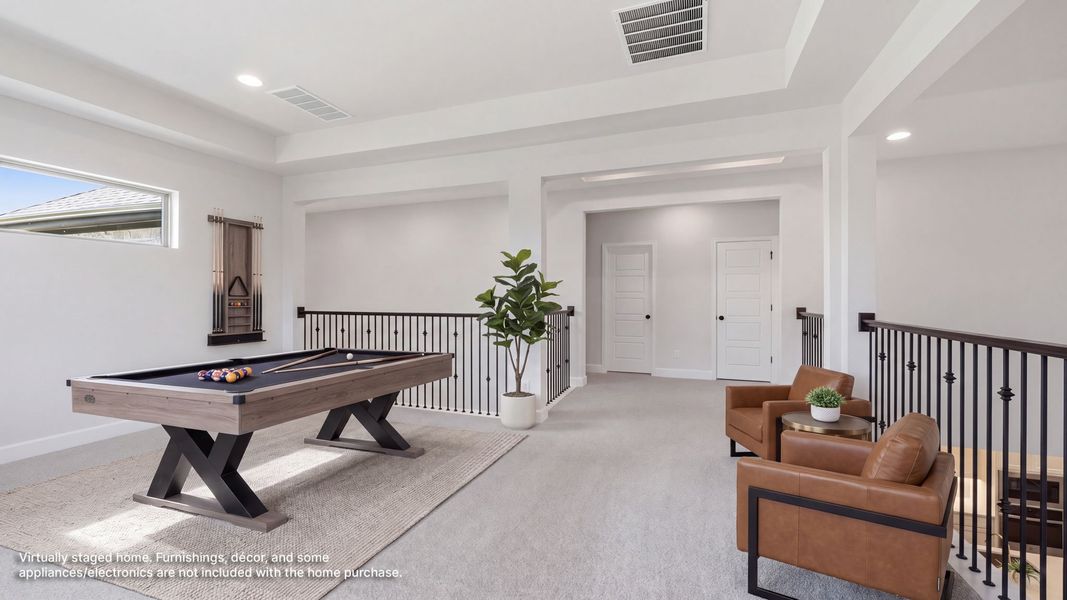 Furnished interior view inside a new home in Mosaic, Celina (Image 11). Furnished interior view inside a new home in Mosaic, Celina (Image 11).