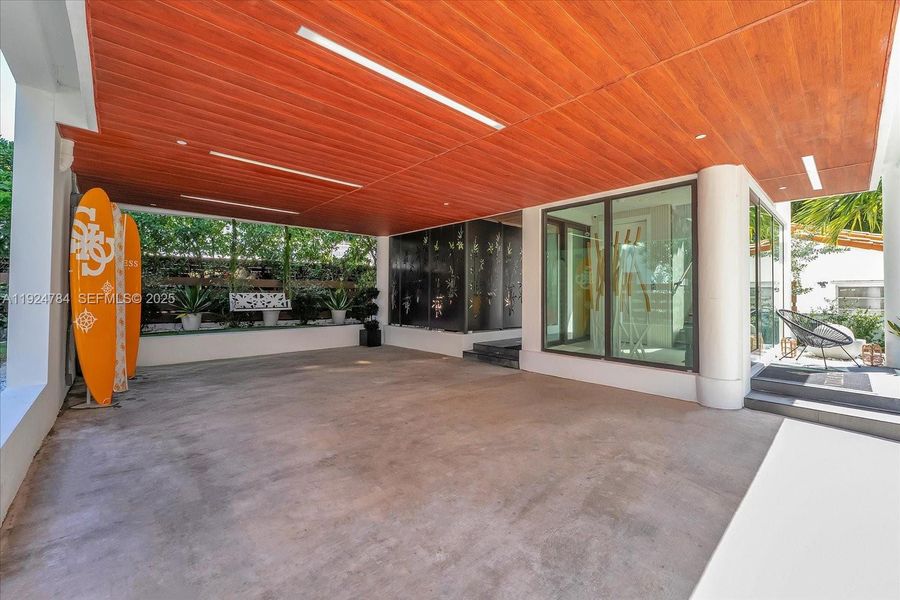 Exterior details and patio area of a home in , Miami Beach (Image 24). Exterior details and patio area of a home in , Miami Beach (Image 24).