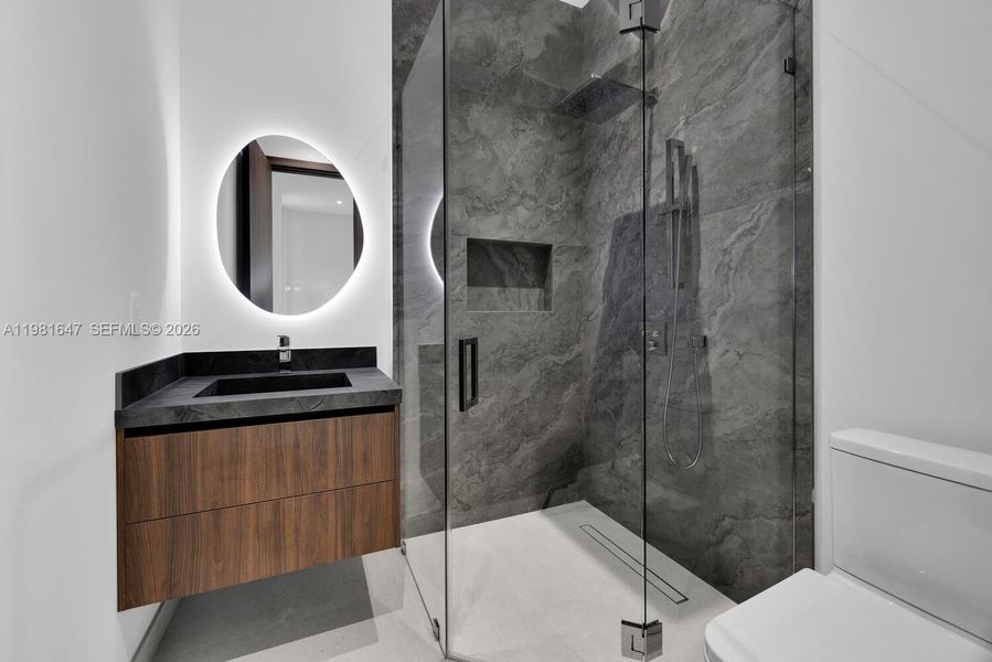 Furnished interior view inside a new home in , Miami (Image 21).