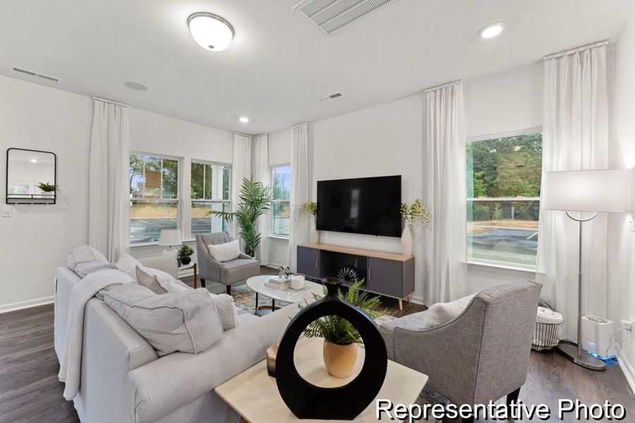 Furnished interior view inside a new home in Buies Creek Townhomes, Lillington (Image 7).