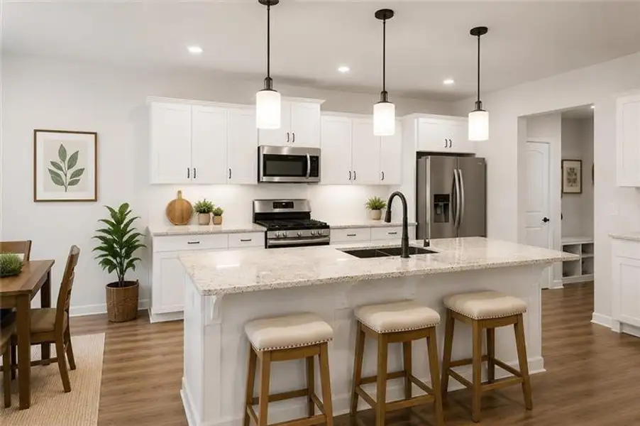 Furnished interior view inside a new home in , Cartersville (Image 13).