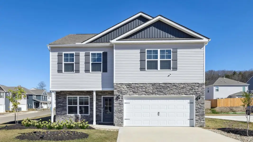 Representative exterior photo of a completed home built from the Penwell by D.R. Horton in The Ridge at Neals Landing, Knoxville, TN (Image 1).