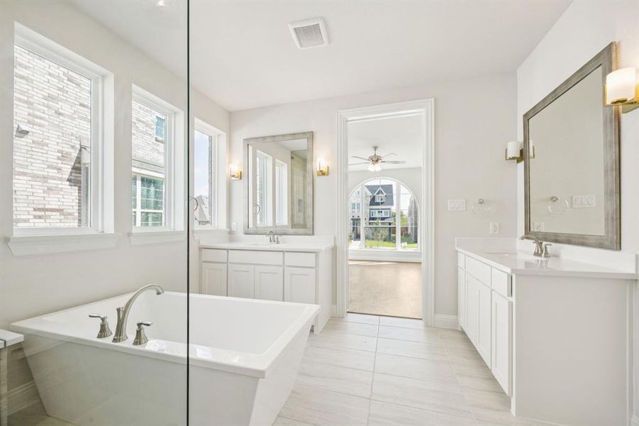 Furnished interior view inside a new home in Trails at Cottonwood Creek, Rowlett (Image 5).