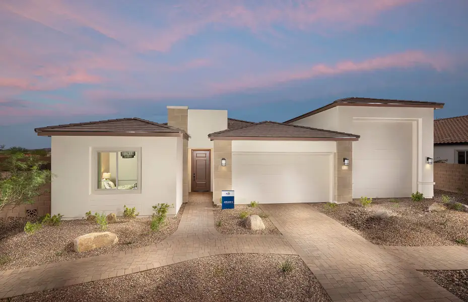 Exterior details and patio area of a home in Artisan at Asante, Surprise (Image 1).
