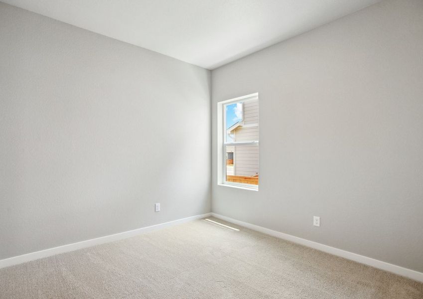 The secondary bedrooms have carpet.