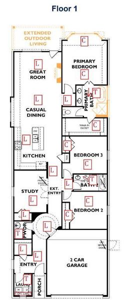 2D floor plan layout of this home in Sienna 40', Missouri City, TX (Image 5). 2D floor plan layout of this home in Sienna 40', Missouri City, TX (Image 5).