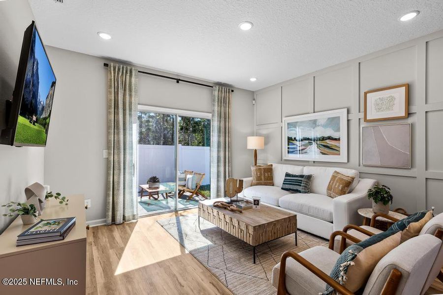 Furnished interior view inside a new home in Palm Series at The Landings at Pecan Park, Jacksonville (Image 12).