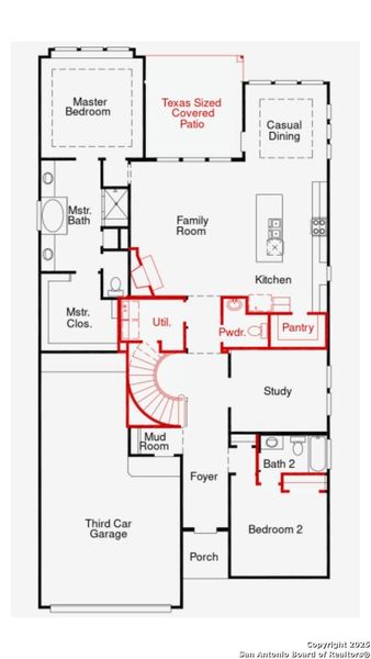 2D floor plan layout of this home in Homestead, Schertz, TX (Image 2). 2D floor plan layout of this home in Homestead, Schertz, TX (Image 2).