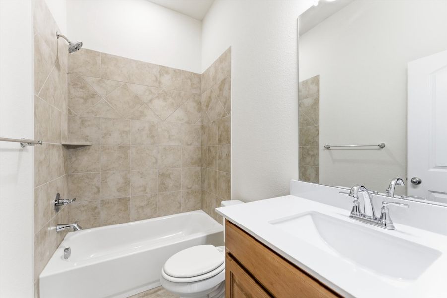 Furnished interior view inside a new home in Clear Sky Addition, Valley View (Image 11).