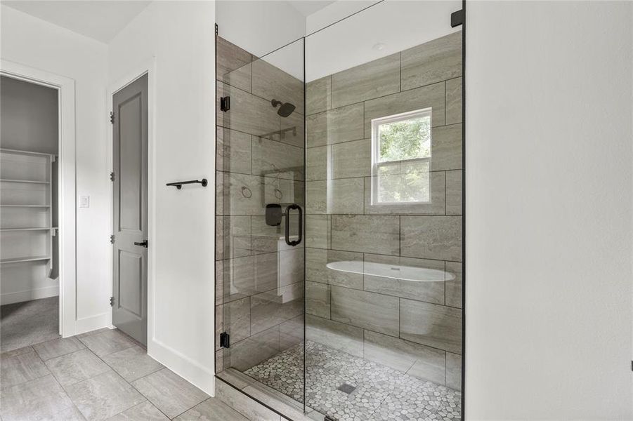 Full bath with a stall shower